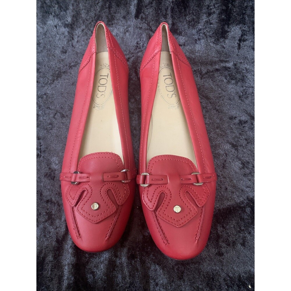 Tod's Women's Red Loafers Never been Worn